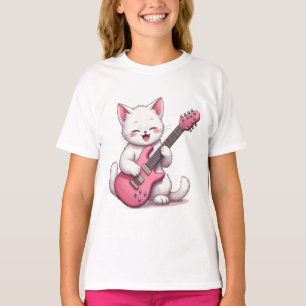T-shirt Chaton jouant de la guitare