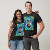 T-shirt Chaton Kitty Psychedelique Dans Le Style De Chat 1 (Unisexe)