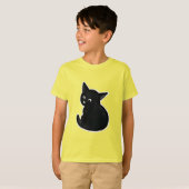 T-shirt Chaton noir (Devant entier)