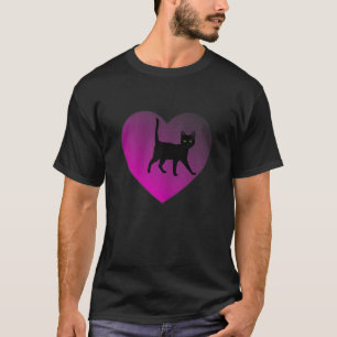 T-shirt Chaton Noir Dans Votre Coeur, Chat Noir