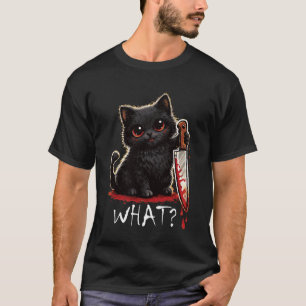 T-shirt Chaton Noir Quel Chat Mignon Humour Créatif Thème