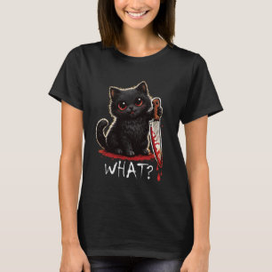 T-shirt Chaton Noir Quel Chat Mignon Humour Créatif Thème