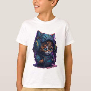 T-shirt Chaton persan jouant avec TNT