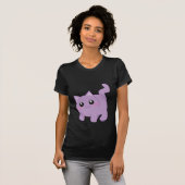T-shirt Chaton - pourpre et mignon (Devant entier)