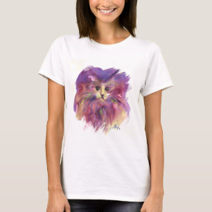 T-SHIRT CHATON POURPRE, PORTRAIT MIGNON DE CAT DE KITTY
