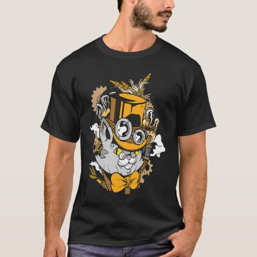 T-shirt Chaton Steampunk Médiéval (Devant)