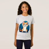 T-Shirt Chaton Tabby Heureux (Devant entier)