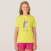 T-shirt Chaton tigré jaune (Devant entier)