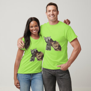 T-shirt Chaton tigré obtenant un baiser de pitbull