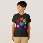 T-shirt Chatons d'arc-en-ciel ! (Devant entier)