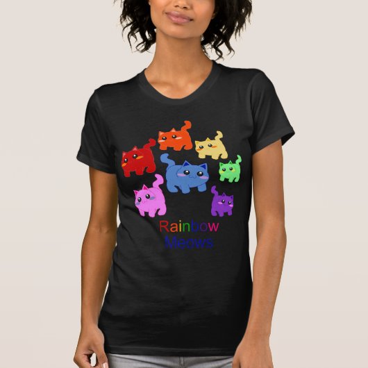 T-shirt Chatons d'arc-en-ciel ! (Devant)