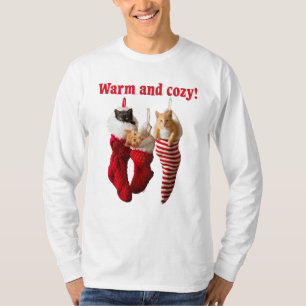 T-shirt Chatons de Noël dans les bas