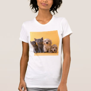T-shirt Chatons et chiots bleus russes de teckel