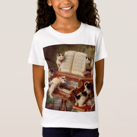 T-Shirt Chatons et piano (Devant)