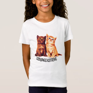 T-Shirt Chatons frères et soeurs, deux chats mignons
