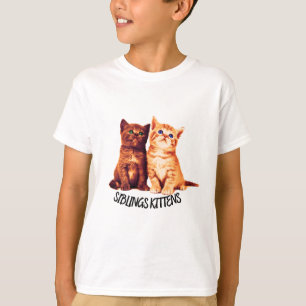 T-shirt Chatons frères et soeurs, deux chats mignons
