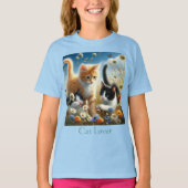 T-shirt Chatons Jouer dans Amoureux des chats de jardin (Devant)