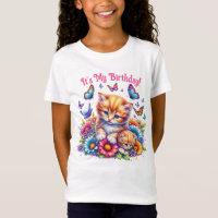 Chatons, papillons et fleurs Anniversaire