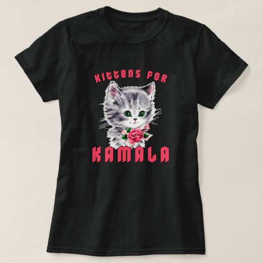 T-shirt Chatons pour Kamala (Design devant)