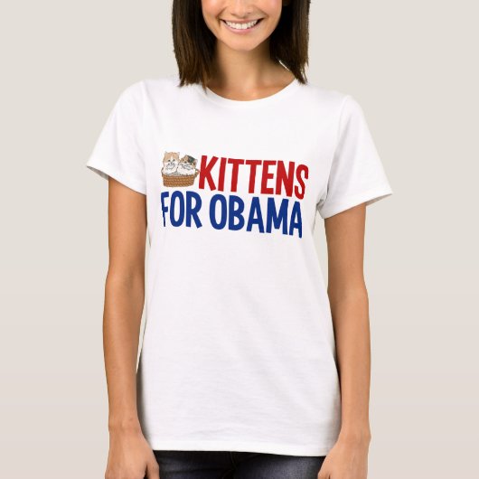 T-shirt Chatons pour Obama (Devant)