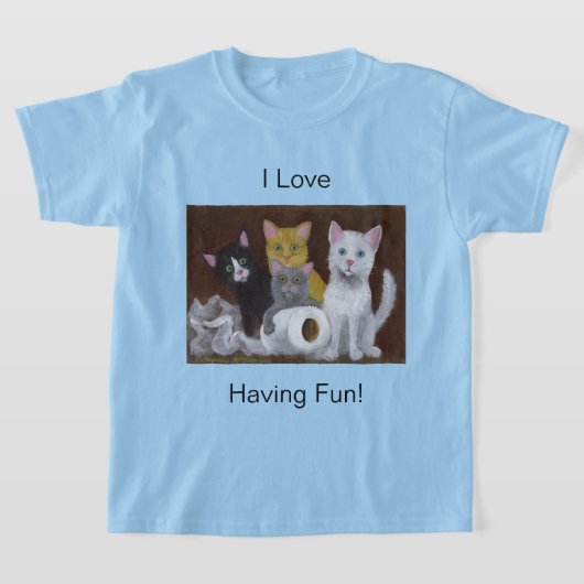 T-shirt 'Chatons s'amusant' (Poser)