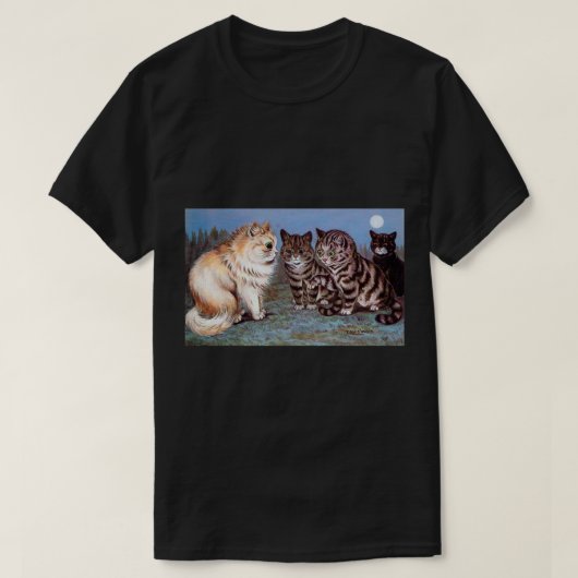 T-shirt Chatons se réunissant dans le clair de lune, Louis (Design devant)