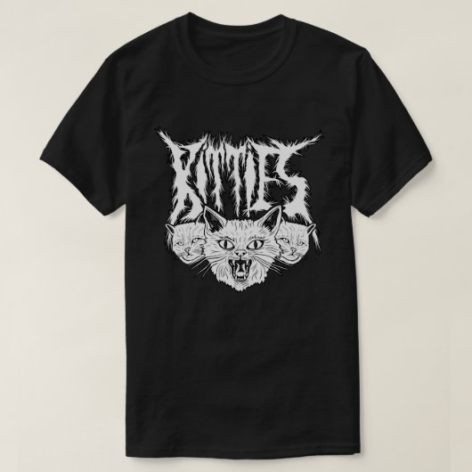 T-shirt Chatons - Style Metal (Design devant)