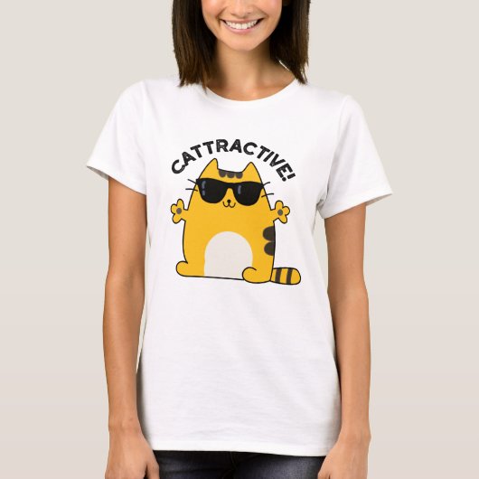 T-shirt Chatouilleux Amusant Chat Pun (Devant)