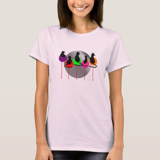 T-shirt chats 5 de lucette (Devant)