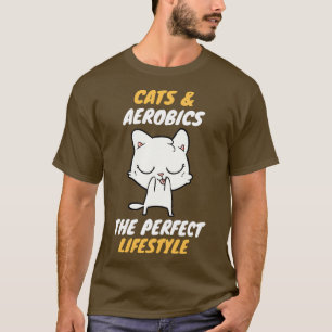 T-shirt chats amer aérobic mode de vie