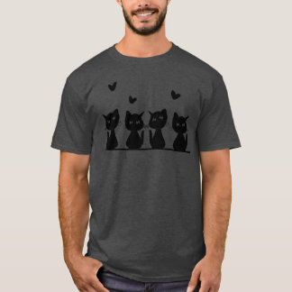 T-shirt chats amis animaux mignonne animal petite quatre f