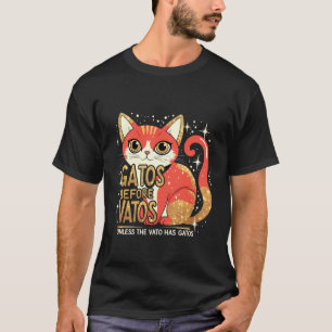 T-shirt Chats avant mecs drôle chat latino chicano