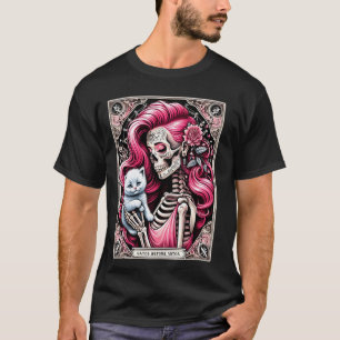 T-shirt Chats avant vatos squelette chat minou amoureux gr