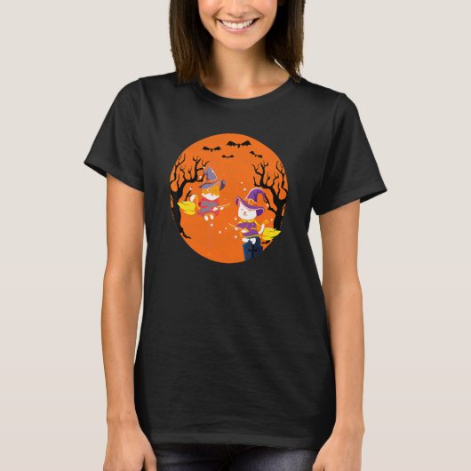 T-shirt chats avec lune (Devant)