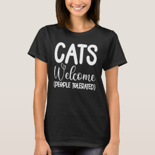 T-shirt Chats Bienvenue Personnes Tolérées Cat Graphic