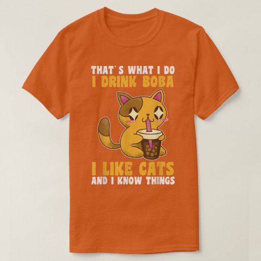 T-shirt Chats Boba Tea Bubble Tea (Design devant)