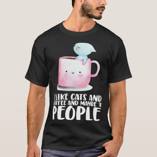T-shirt Chats Café Chat Café Café Chat (Devant)