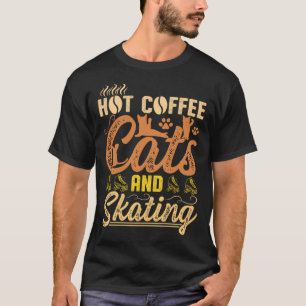 T-shirt Chats café chaud et patinage