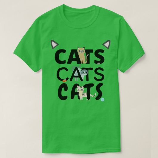 T-shirt Chats Chats Chats Chats 1 (Design devant)