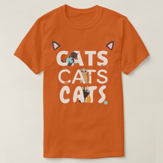 T-shirt Chats Chats Chats Chats 4 (Design devant)