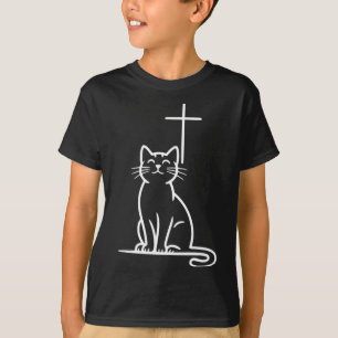 T-shirt Chats Chrétiens Domestiques Aiment Jésus Soyez Heu