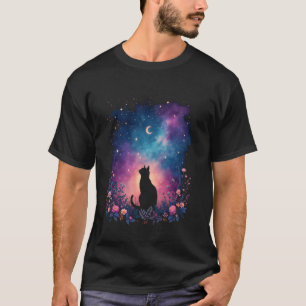 T-shirt Chats ciel étoilé art