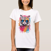 T-shirt Chats cool : "Appelle-moi Apollo" (Devant)