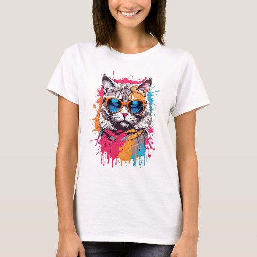 T-shirt Chats cool : "Appelle-moi Apollo" (Devant)