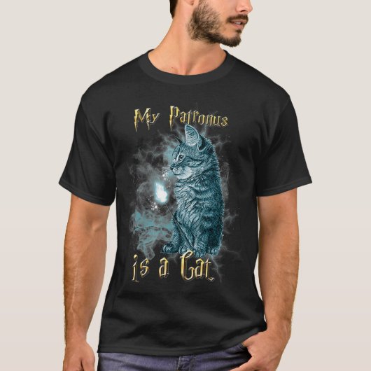T-shirt Chats Cool Mon Patronus Est Un Chat (Devant)