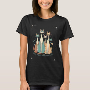 T-shirt Chats cosmiques sous le ciel nocturne
