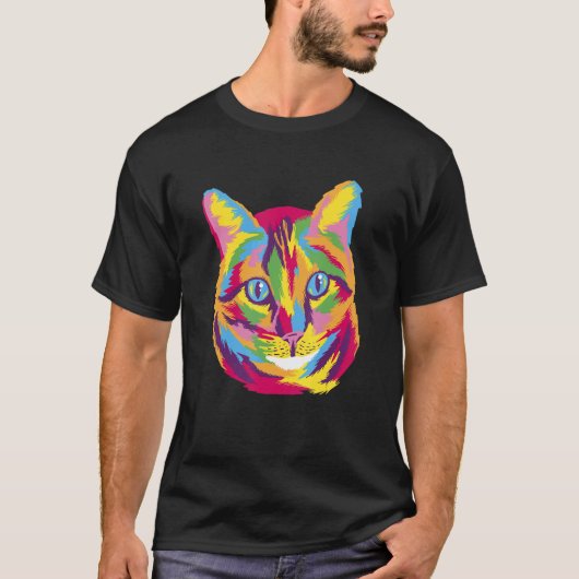 T-shirt Chats Cute Chat Pour Kitten Art Coloré (Devant)
