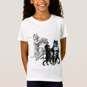 T-Shirt Chats dans Barbershop L'art animal coupé en cheveu