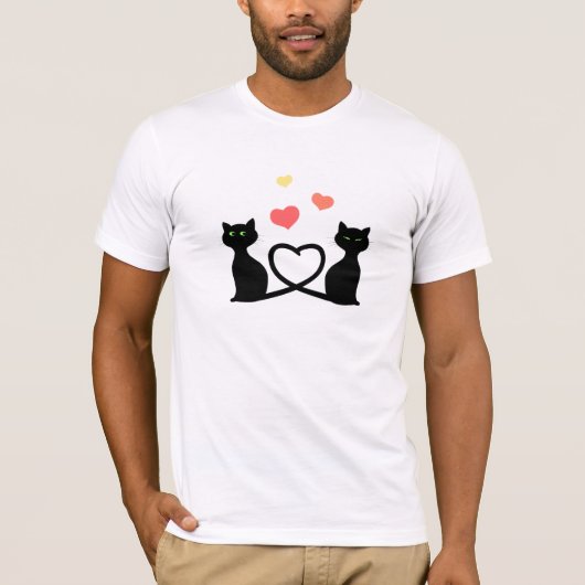 T-shirt Chats dans l'amour (Devant)