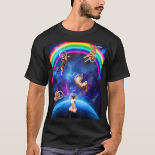 T-shirt Chats dans l'espace Kitten Outerspace Galaxy Chat